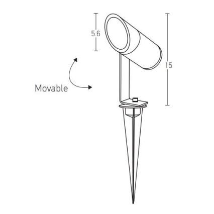 Zambelis E152 - LED lauko šviestuvas LED/7W/230V IP65 antracitas