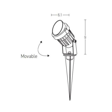 Zambelis E153 - LED lauko šviestuvas LED/5W/230V IP65 antracitas