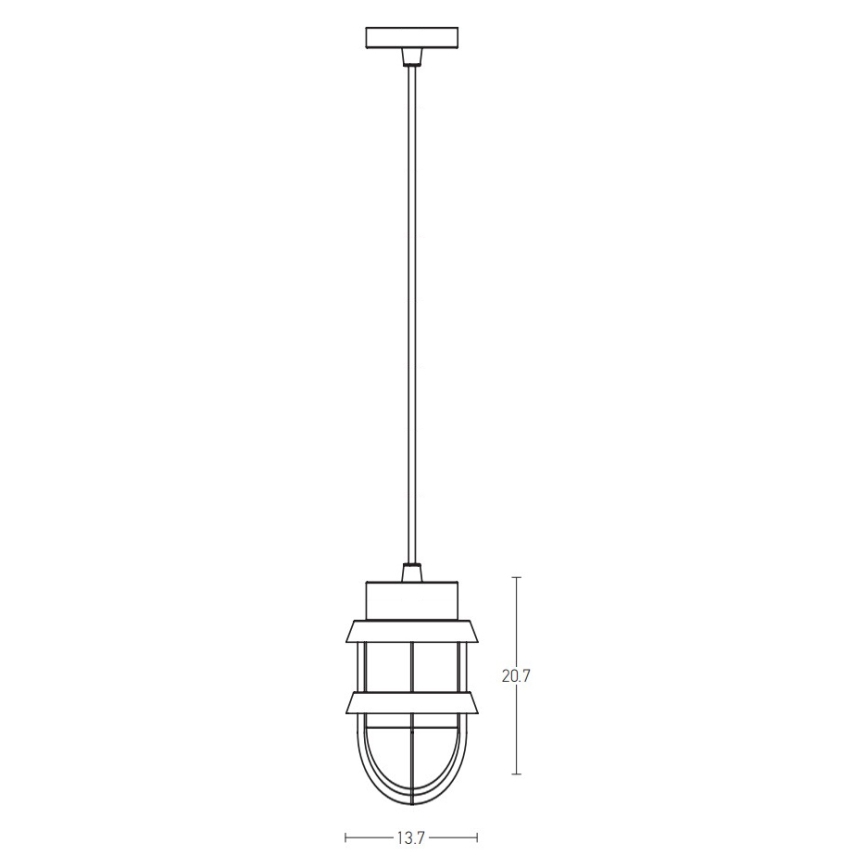 Zambelis E172 - Lauko sietynas 1xE27/40W/230V IP54 ruda