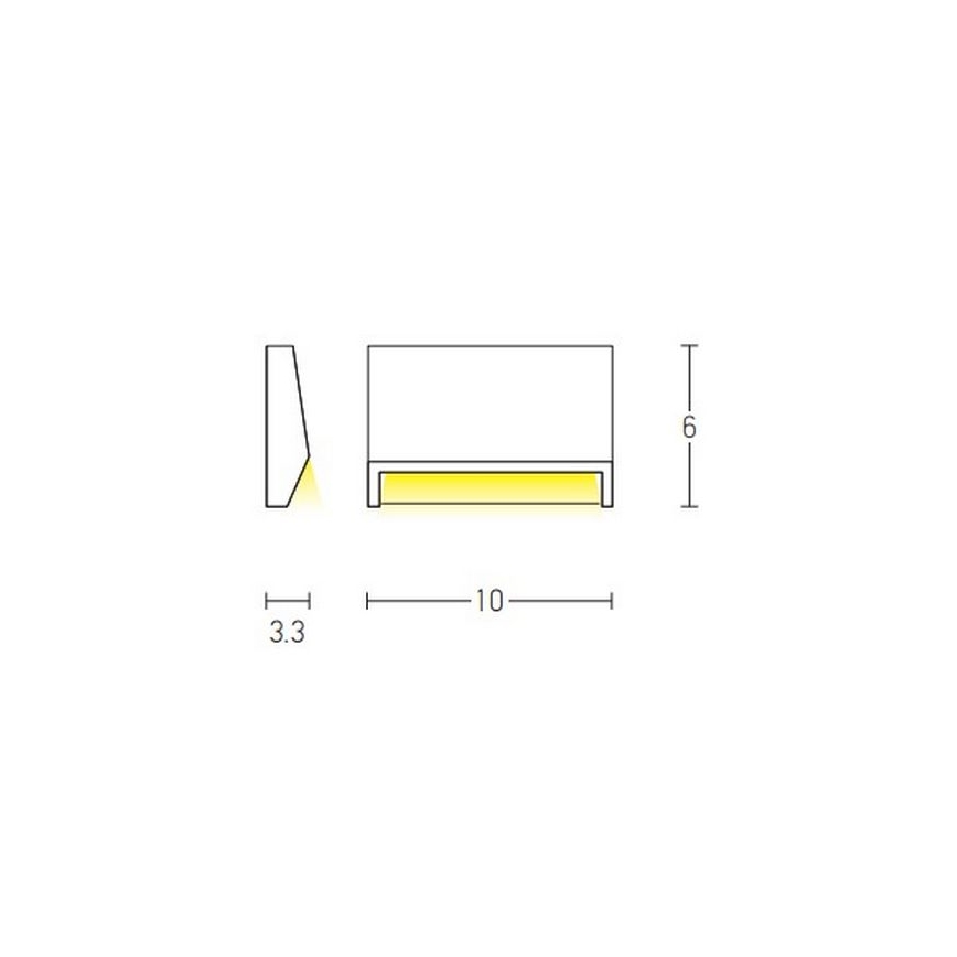 Zambelis E182 - LED Lauko laiptų apšvietimas LED/1,5W/230V IP54 balta