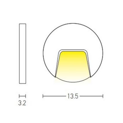 Zambelis E184 - LED Lauko laiptų apšvietimas LED/3W/230V IP54 balta