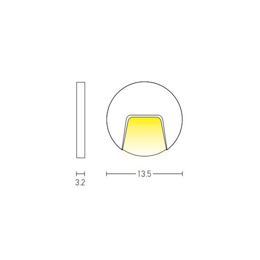 Zambelis E184 - LED Lauko laiptų apšvietimas LED/3W/230V IP54 balta