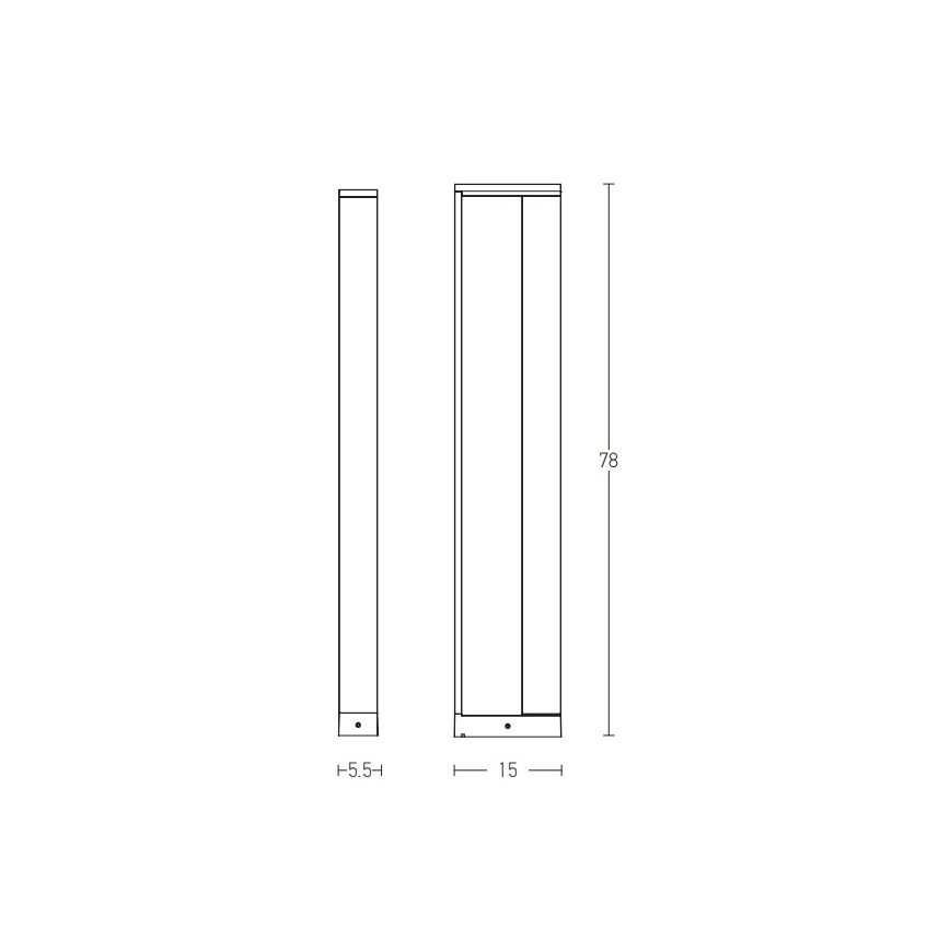 Zambelis E208 - LED lauko šviestuvas LED/10W/230V IP54 antracitas