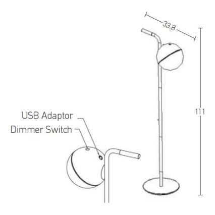 Zambelis E232 - LED Pritemdomas lauko šviestuvas LED/1,5W/5V IP54 juoda