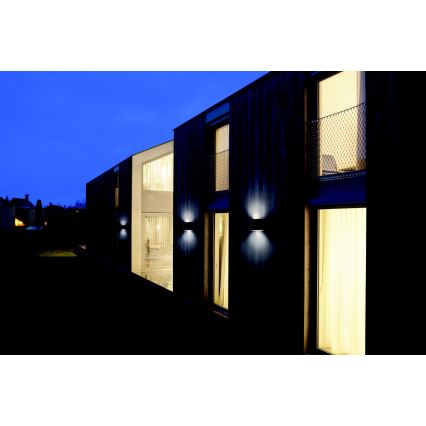 Zambelis E239 - LED sieninis lauko šviestuvas 2xLED/6W/230V IP65 antracitas