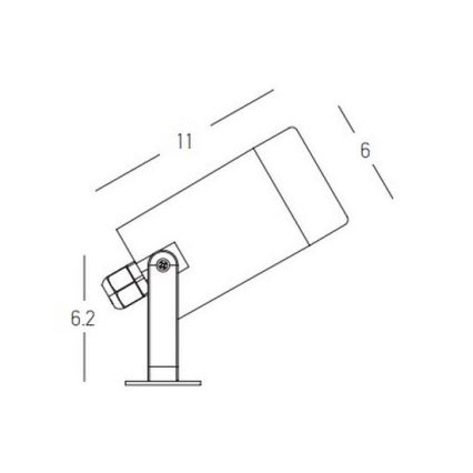 Zambelis E311 - Lauko šviestuvas 1xGU10/7W/230V IP54