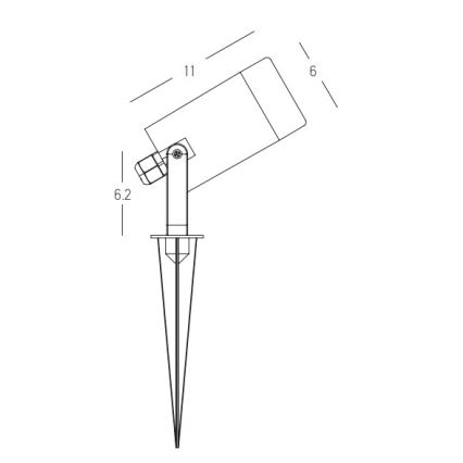 Zambelis E312 - Lauko šviestuvas 1xGU10/7W/230V IP54