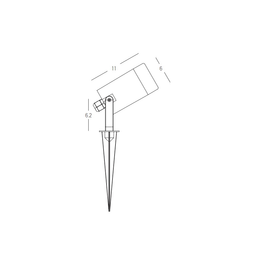 Zambelis E312 - Lauko šviestuvas 1xGU10/7W/230V IP54