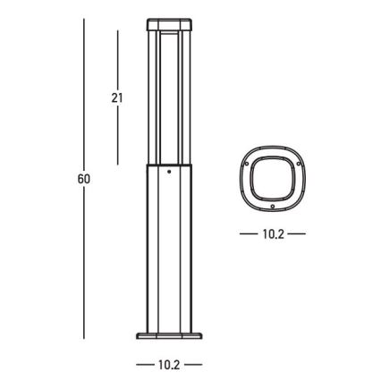 Zambelis E355 - LED lauko šviestuvas LED/7W/230V 3000K IP54 antracitas