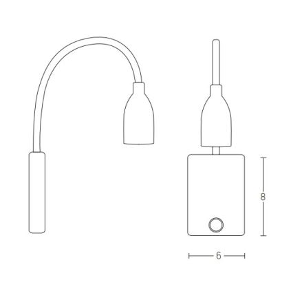 Zambelis H33 - LED Lankstus mažas lempa LED/3W/230V balta