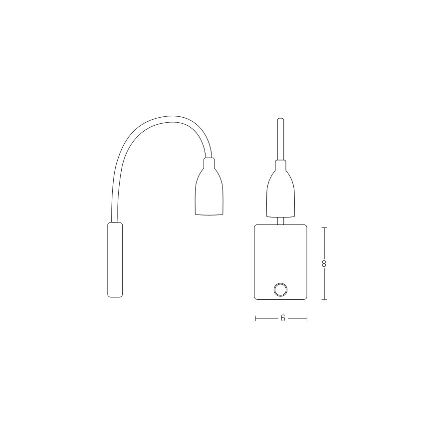 Zambelis H33 - LED Lankstus mažas lempa LED/3W/230V balta