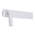 Zambelis H52 - LED Sieninis šviestuvas LED/3W + LED/10W/230V baltas
