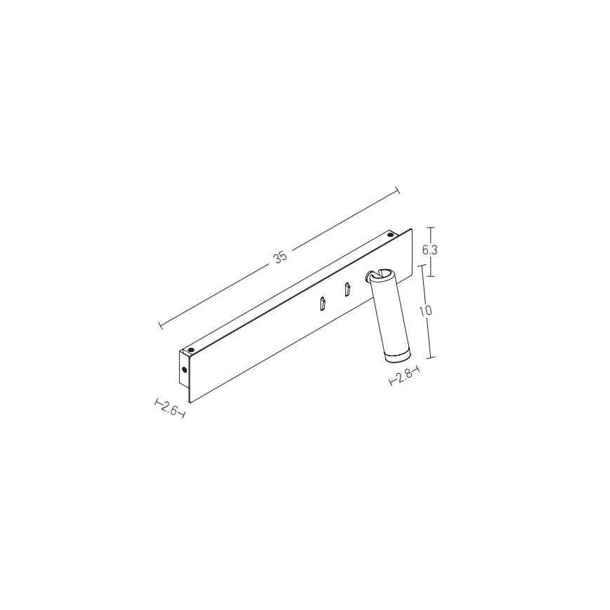 Zambelis H54 - LED sieninis šviestuvas LED/3W + LED/10W/230V juoda