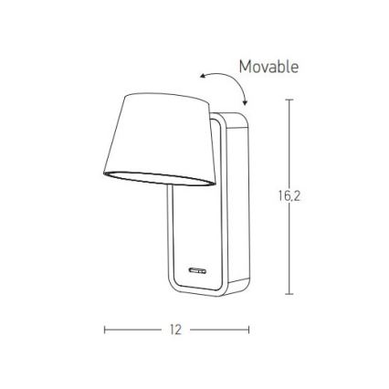 Zambelis H61 - LED sieninis šviestuvas LED/7W/230V ruda