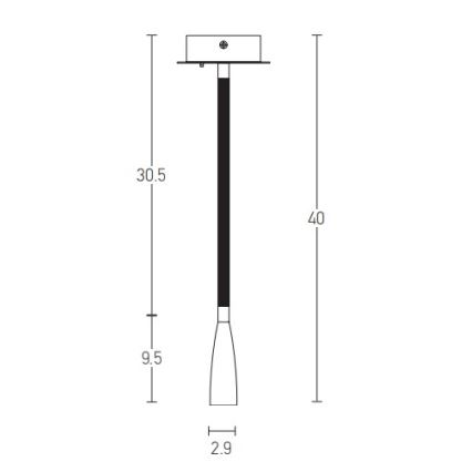 Zambelis H63 - LED Sieninis šviestuvas LED/3W/230V žalvaris