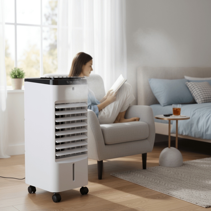ZEVENTI - Oro vėsintuvas ARCTIC 60W/230V juodas/baltas + nuotolinio valdymo pultas