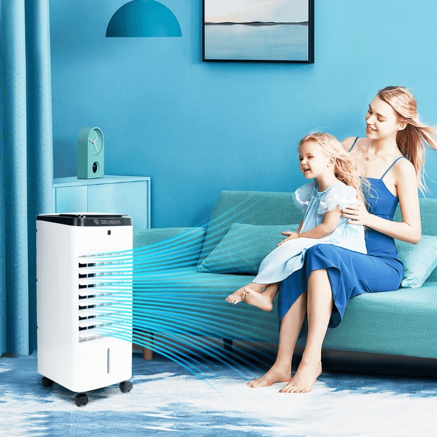 ZEVENTI - Oro vėsintuvas ARCTIC 60W/230V juodas/baltas + nuotolinio valdymo pultas