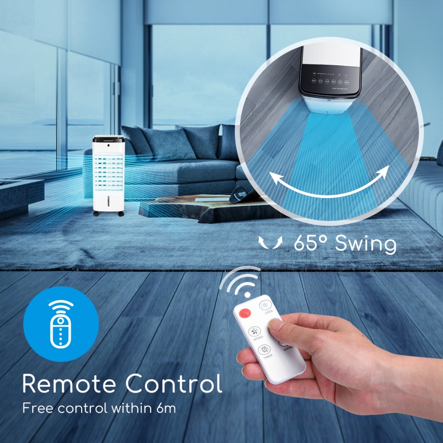 ZEVENTI - Oro vėsintuvas ARCTIC 60W/230V juodas/baltas + nuotolinio valdymo pultas