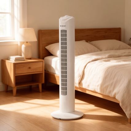 ZEVENTI - stulpinis ventiliatorius FLOW 45W/230V baltas
