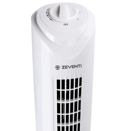 ZEVENTI - stulpinis ventiliatorius FLOW 45W/230V baltas