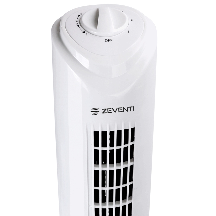 ZEVENTI - stulpinis ventiliatorius FLOW 45W/230V baltas