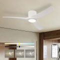 ZEVENTI - dimeriuojamas LED lubinis ventiliatorius ORBITO LED/24W/230V 3000/4000/6000K Wi-Fi Tuya baltas + nuotolinis valdymas