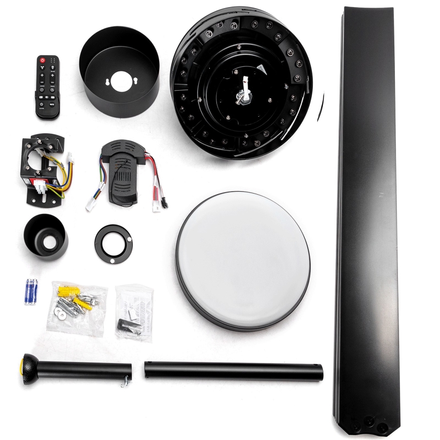 ZEVENTI - LED reguliuojamas lubų ventiliatorius WALKIKI LED/24W/230V 2700-6500K 165 cm juodas + nuotolinis valdymas