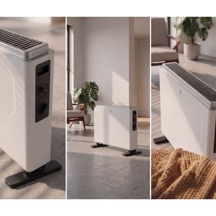 ZEVENTI - Elektrinis tiesioginis šildytuvas/konvektorius 800/1200/2000W/230V baltas