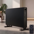 ZEVENTI - Elektrinis tiesioginis šildytuvas/konvektorius su LCD ekranu 1250/2000W/230V juoda + nuotolinio valdymo pultas