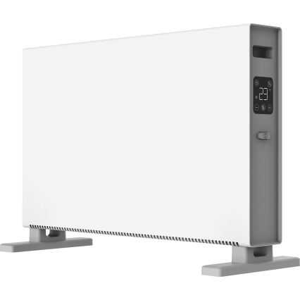ZEVENTI - Elektrinis tiesioginis šildytuvas/konvektorius su LCD ekranu 1250/2000W/230V balta + nuotolinis valdymas