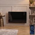 ZEVENTI - Išmanus sieninis elektrinis šildytuvas/konvektorius su LCD ekranu 1000/2000W/230V Wi-Fi juoda