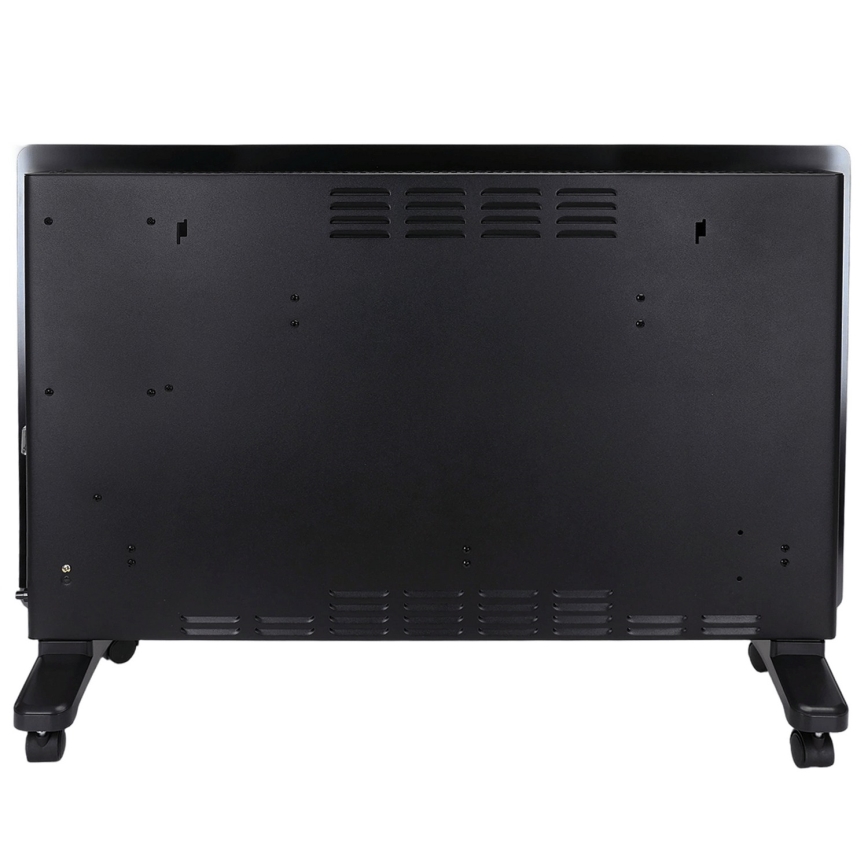 ZEVENTI - Išmanus sieninis elektrinis šildytuvas/konvektorius su LCD ekranu 1000/2000W/230V Wi-Fi juoda