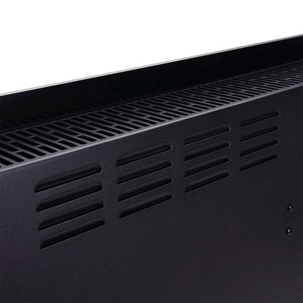 ZEVENTI - Išmanus sieninis elektrinis šildytuvas/konvektorius su LCD ekranu 1000/2000W/230V Wi-Fi juoda
