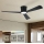 ZEVENTI - LED dimeriuojamas lubinis ventiliatorius AUREX LED/24W/230V 3000/4000/6000K Wi-Fi Tuya juodas + nuotolinio valdymo pultas