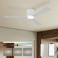 ZEVENTI - LED dimeriuojamas lubų ventiliatorius AUREX LED/24W/230V 3000/4000/6000K Wi-Fi Tuya balta + nuotolinis pultas