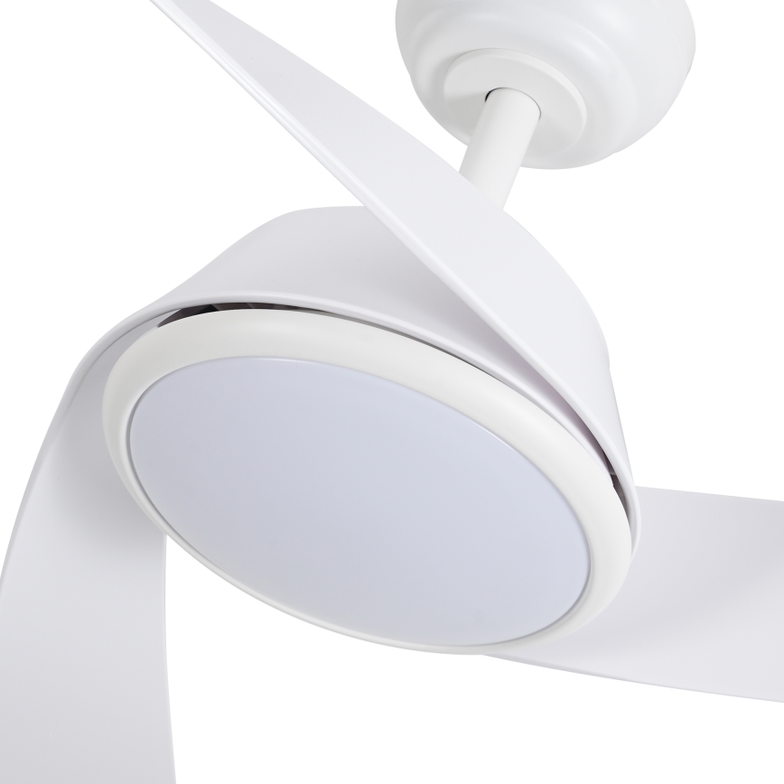 ZEVENTI - LED lubinis ventiliatorius AERYS su reguliuojamu šviesos ryškumu LED/24W/230V 3000/4000/6000K Wi-Fi Tuya baltas + nuotolinis valdymas