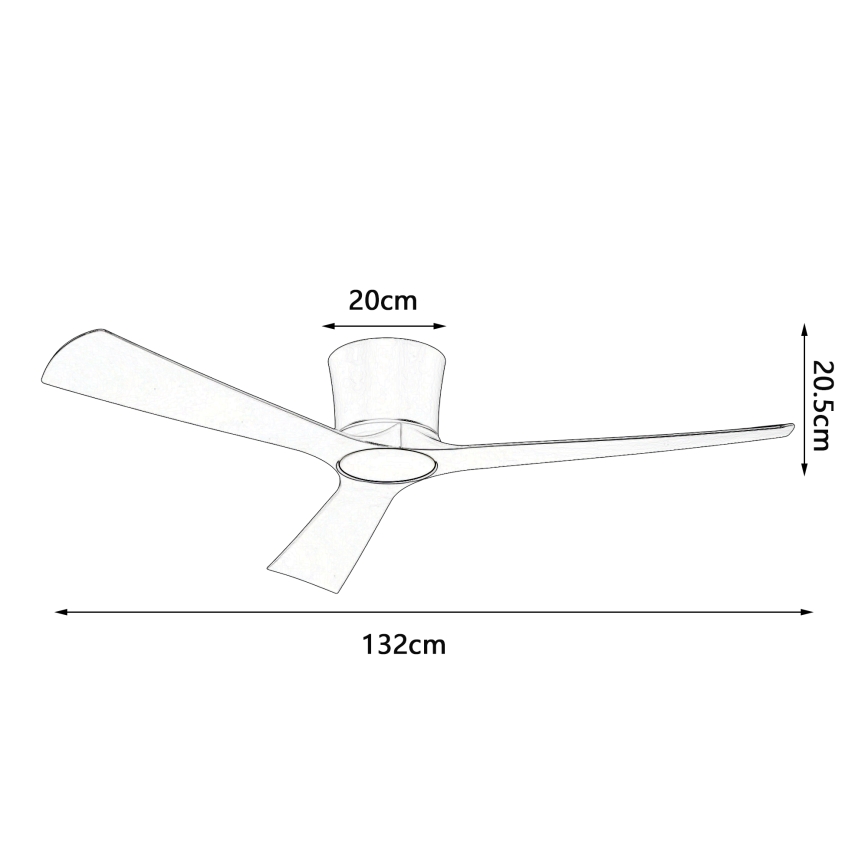 ZEVENTI - LED dimeriuojamas lubų ventiliatorius AUREX LED/24W/230V 3000/4000/6000K Wi-Fi Tuya balta + nuotolinis pultas