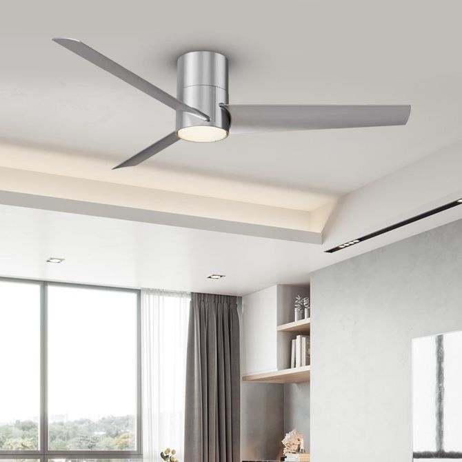 ZEVENTI - LED lubinis ventiliatorius BARROSA LED/18W/230V 3000/4000/6000K Wi-Fi Tuya matinis chromas + nuotolinio valdymo pultas