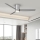 ZEVENTI - LED lubinis ventiliatorius BARROSA LED/18W/230V 3000/4000/6000K Wi-Fi Tuya matinis chromas + nuotolinio valdymo pultas
