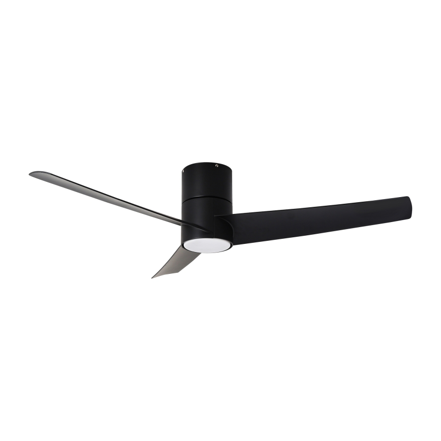 ZEVENTI - LED lubinis ventiliatorius BARROSA LED/18W/230V 3000/4000/6000K Wi-Fi Tuya juodas + nuotolinio valdymo pultas