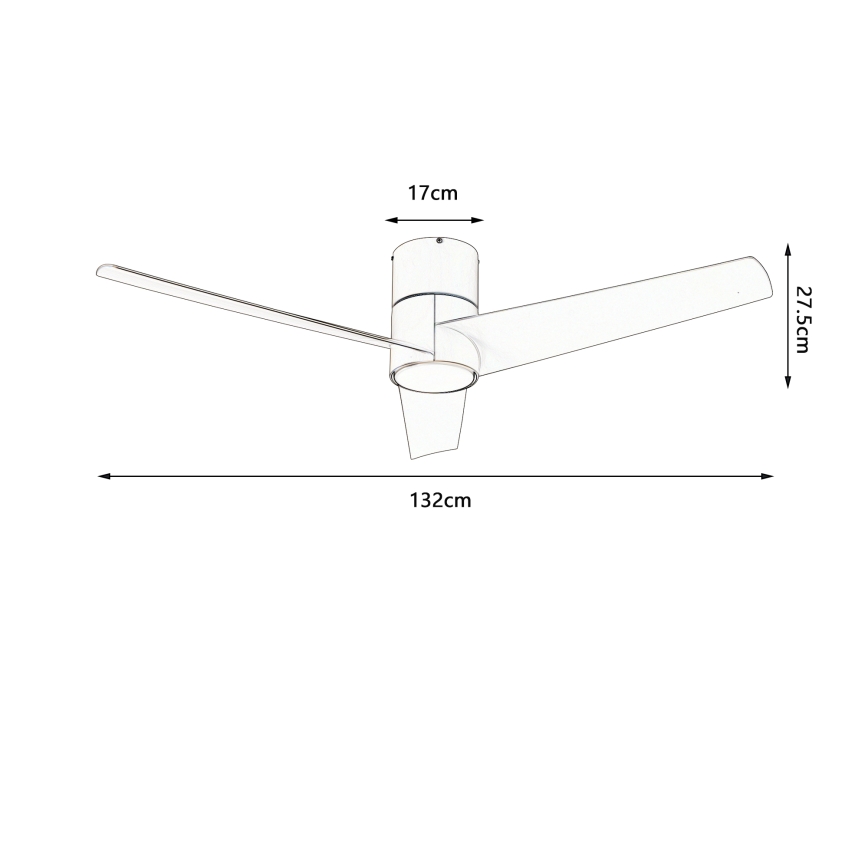 ZEVENTI - LED lubinis ventiliatorius BARROSA LED/18W/230V 3000/4000/6000K Wi-Fi Tuya smėlinis + nuotolinis valdymas