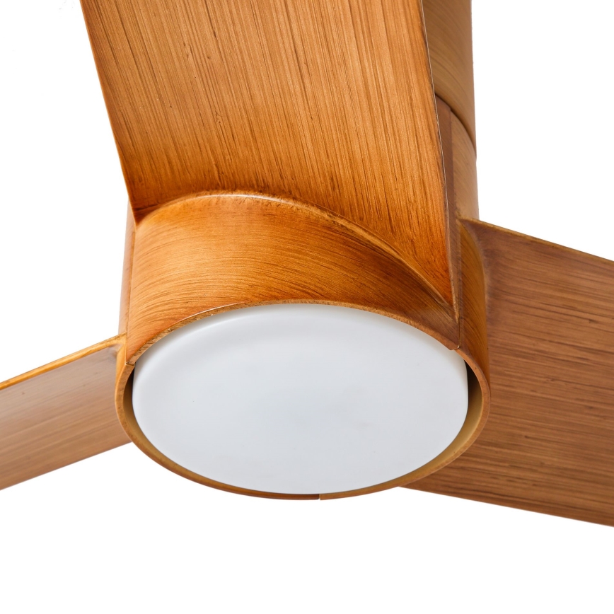 ZEVENTI - LED lubų ventiliatorius BARROSA LED/18W/230V 3000/4000/6000K Wi-Fi Tuya rudos spalvos + nuotolinis valdymas