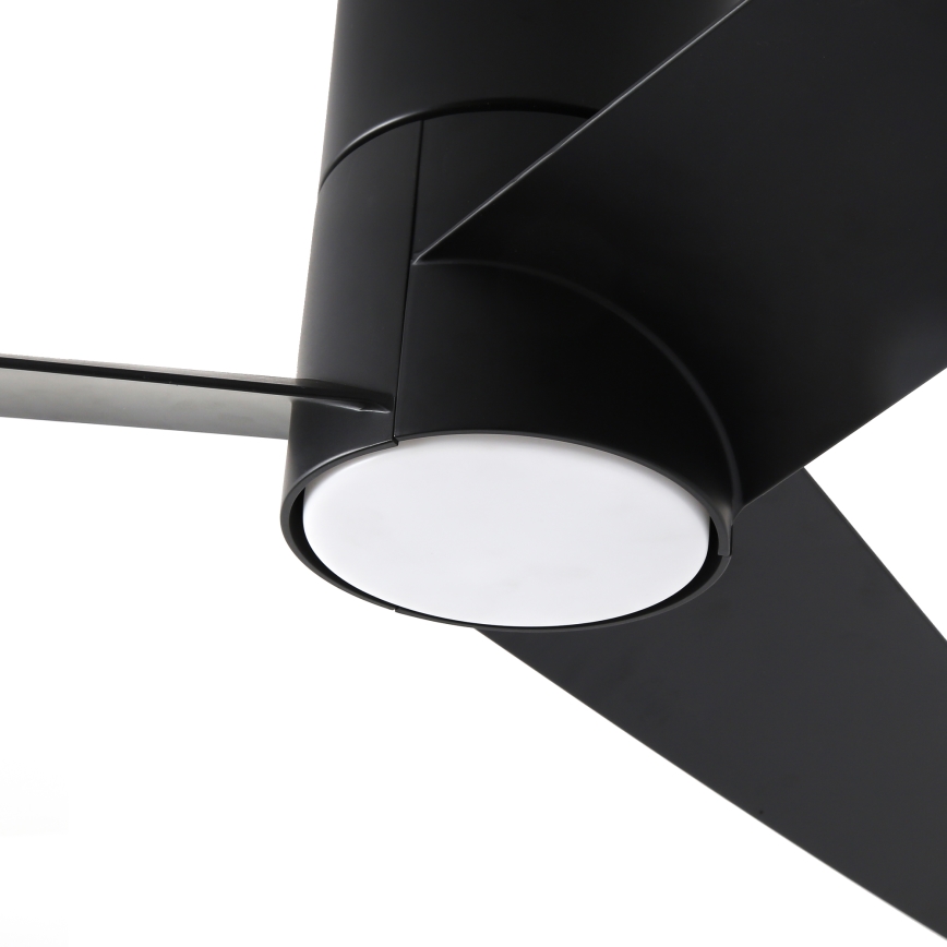 ZEVENTI - LED lubinis ventiliatorius BARROSA LED/18W/230V 3000/4000/6000K Wi-Fi Tuya juoda + nuotolinio valdymo pultas