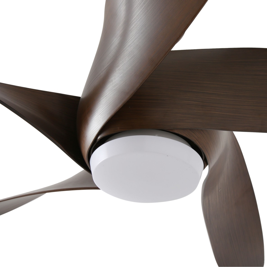 ZEVENTI - LED Reguliuojamas lubinis ventiliatorius LUCCA LED/18W/230V 3000-6000K Wi-Fi Tuya ruda + nuotolinio valdymo pultas
