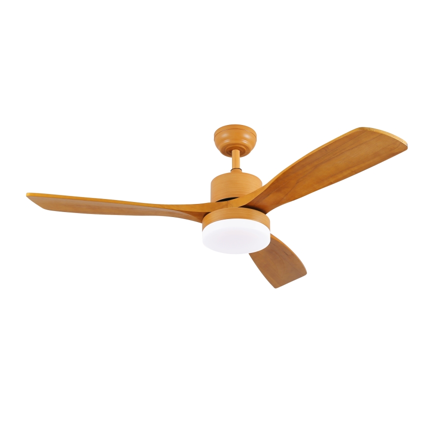 ZEVENTI - LED Reguliuojamas lubinis ventiliatorius MARE LED/24W/230V 3000-6000K Wi-Fi Tuya ąžuolas + nuotolinio valdymo pultas