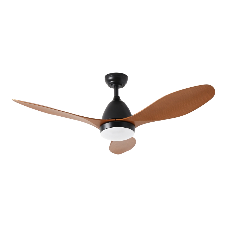 ZEVENTI - LED lubinis ventiliatorius MURO LED/18W/230V 3000-6000K Wi-Fi Tuya juodas + nuotolinio valdymo pultas
