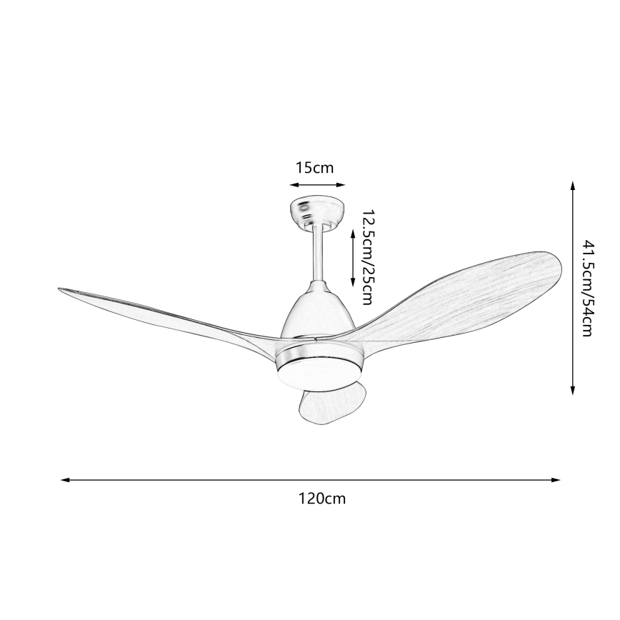 ZEVENTI - LED lubų ventiliatorius MURO LED/18W/230V 3000/4000/6000K Wi-Fi Tuya juodas + nuotolinio valdymo pultas