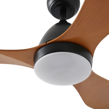 ZEVENTI - LED Reguliuojamas lubinis ventiliatorius MURO LED/18W/230V 3000-6000K Wi-Fi Tuya juoda + nuotolinio valdymo pultas