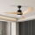 ZEVENTI - LED lubinis ventiliatorius NATURITO LED/18W/230V 3000-6000K Wi-Fi Tuya juodas/ąžuolas + nuotolinis valdymas
