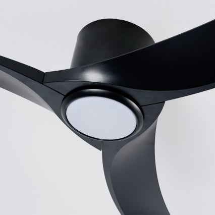 ZEVENTI - LED reguliuojamas lubų ventiliatorius ORBITO LED/24W/230V 3000/4000/6000K Wi-Fi Tuya juodas + su nuotoliniu pultu